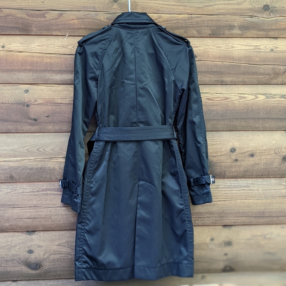 Express woman's nylon belted french coat, looks NWOT - Picture 4 of 12